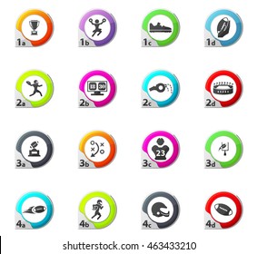 American Football web icons for user interface design