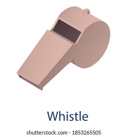 American football whistle icon. Isometric of american football whistle vector icon for web design isolated on white background
