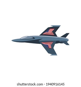icono de avión de fuerza estadounidense aislado