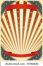 American Fourth Of July Banners/ Illustration of a grunge fourth of july summer holidays poster. Use it as a  background for national holidays, circus announcement or entertainment events