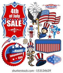 American freedom celebration vector set
