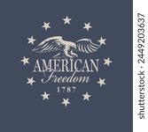 American Freedom Eagle Graphic Vector