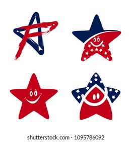 american fun symbol cartoon for kid sticker t shirt design