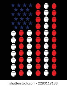American funny flag T-shirt design