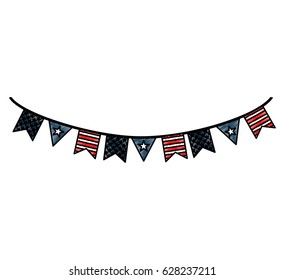 american garlands isolated icon