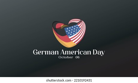 American German Day. Background. Vector Shaped Image.In the United States on October 6th. Poster, card, banner design etc