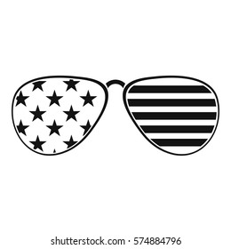 American glasses icon. Simple illustration of american glasses vector icon for web