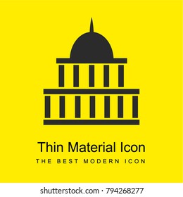 American government building bright yellow material minimal icon or logo design