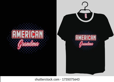 American Grandma typographic shirt design