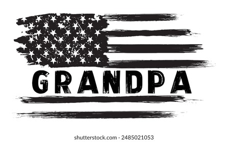 American Grandpa Flag Design Template