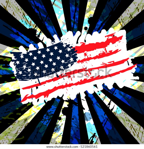 American Grunge Flag Abstract Background Usa Stock Vector (Royalty Free ...