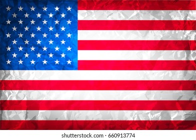 American grunge flag. grunge for a background of a poster. vector usa Independence Day art