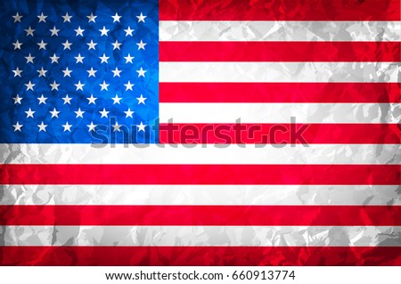 American grunge flag. grunge for a background of a poster. vector usa Independence Day art