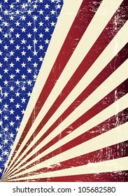 American grunge Flag. A patriotic background for you.