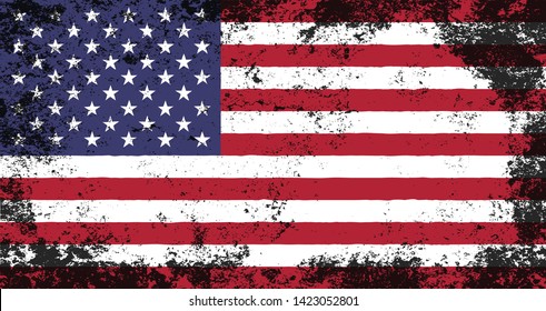 American grunge flag ,Grunge flag of USA