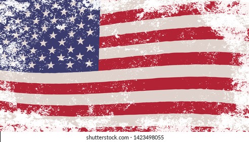 American grunge flag ,Grunge flag of USA