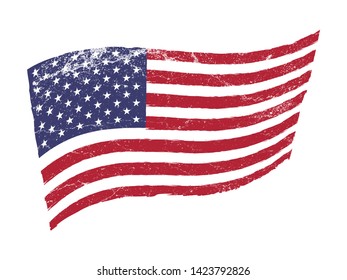American grunge flag ,Grunge flag of USA