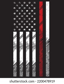 American Grunge flag.  USA flag grunge vector. 
