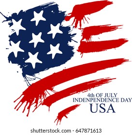 American grunge flag.independence day of the usa 4 th july
