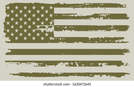 American grunge flag.Vector grunge flag of USA.