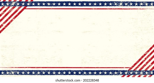 American grunge postcard. An american postcard for you with a large empty space for your text