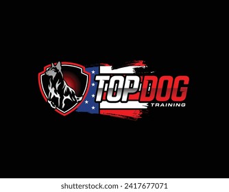 American Guard Dog Logo Design Template