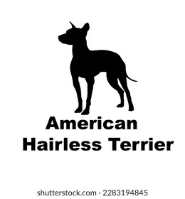 american hairless terrier silhouette dog breed