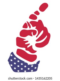 American Hand. Business concept with Vector illustration elements.