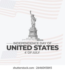 Dia da independência feliz americano adequado para cartão de saudação banner e cartaz
