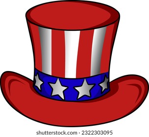 american hat cartoon vector illustration