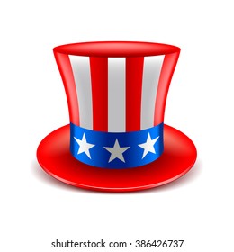 American hat independence day isolated vector illustration