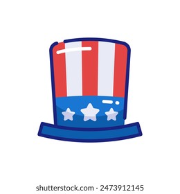 American Hat Vector Icon Illustration