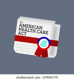 The american health care act vector illustration