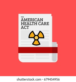 The american health care act vector illustration: Danger