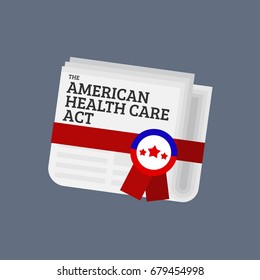 The american health care act vector illustration