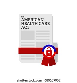 The american health care act vector illustration