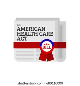 The american health care act vector illustration