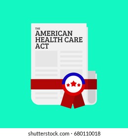 The american health care act vector illustration