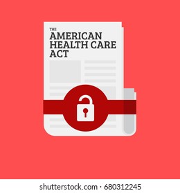 The american health care act vector illustration