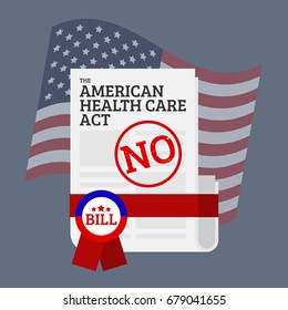 The american health care act vote: vector illustration