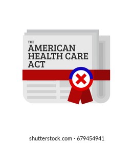 The american health care act vote: vector illustration