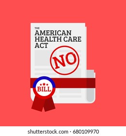 The american health care act vote: vector illustration