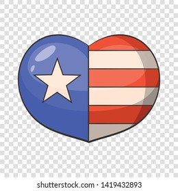 American heart icon. Cartoon illustration of american heart vector icon for web