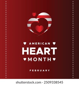 American Heart Month Diseño de fondo