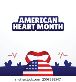 American Heart Month Diseño de fondo