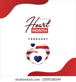 American Heart Month Diseño de fondo