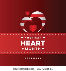 American Heart Month Diseño de fondo