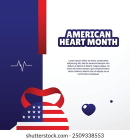 American Heart Month Diseño de fondo