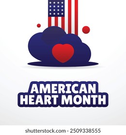 American Heart Month Diseño de fondo