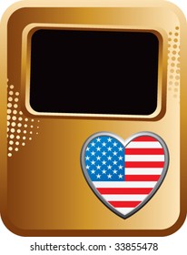 american heart  on template style background